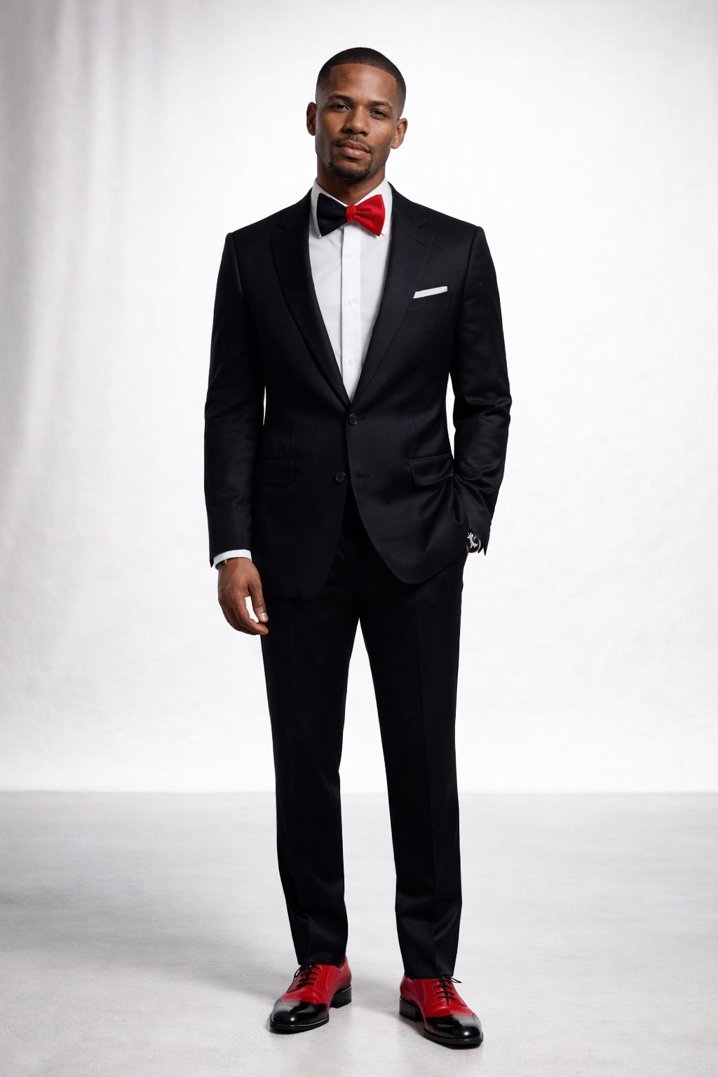 The True Character Signature Two Tone Self Tie Bow Tie
